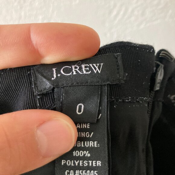 J Crew 100% Wool Black No. 2 Pencil Skirt Classic Minimalist Office City Size 0 - Picture 8 of 10